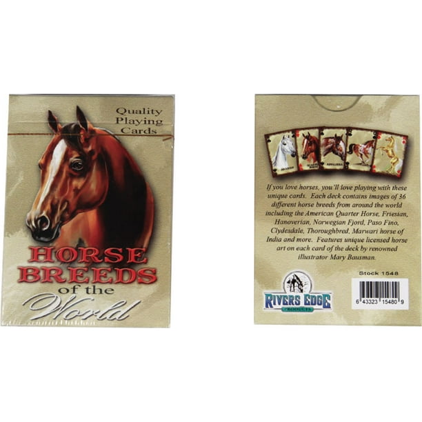 HORSE BREEDS OF THE WORLD ARTWORK HIGH QUALITY PLAYING CARDS NEW